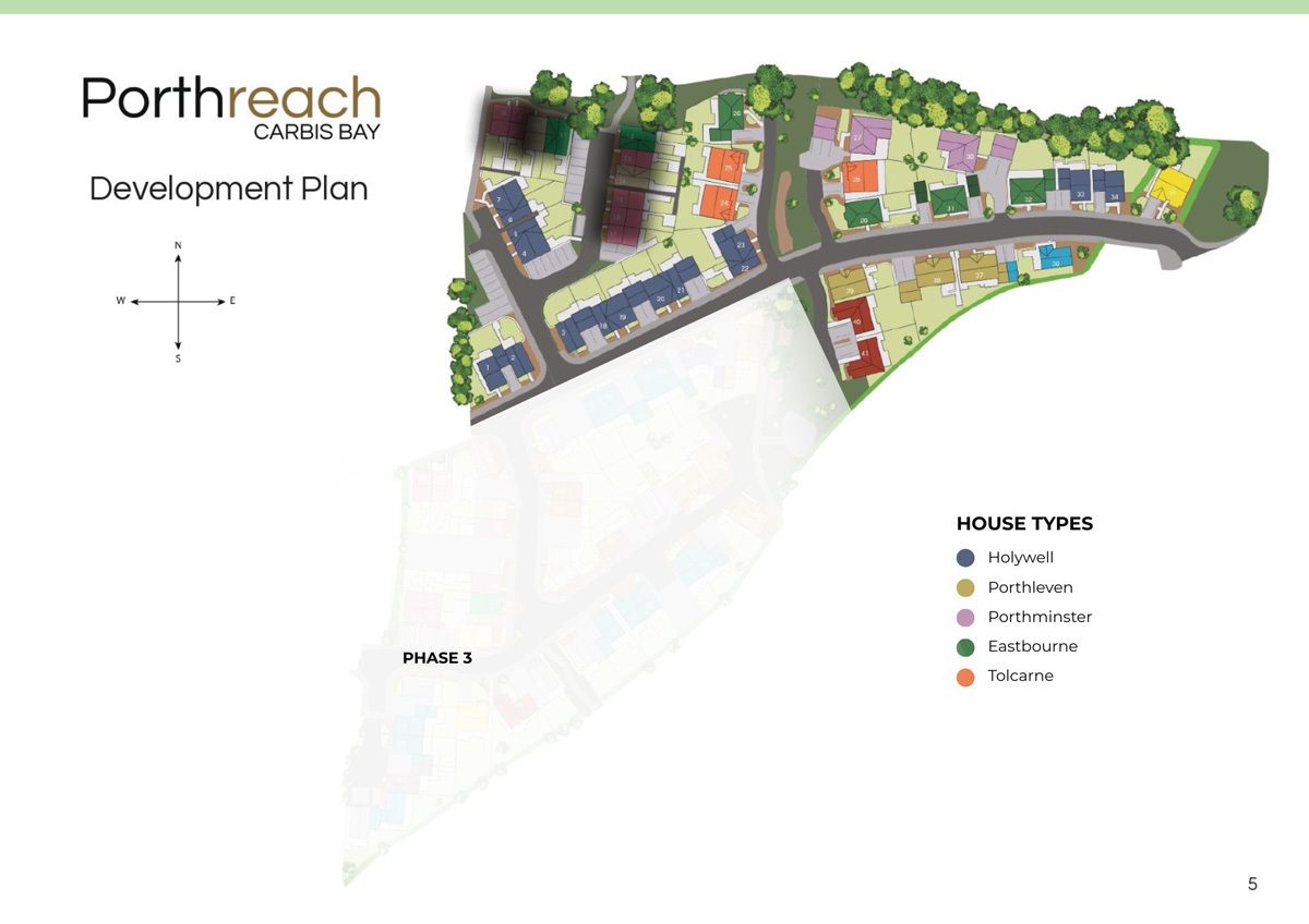 Porthreach  New Homes Development - Site Layout