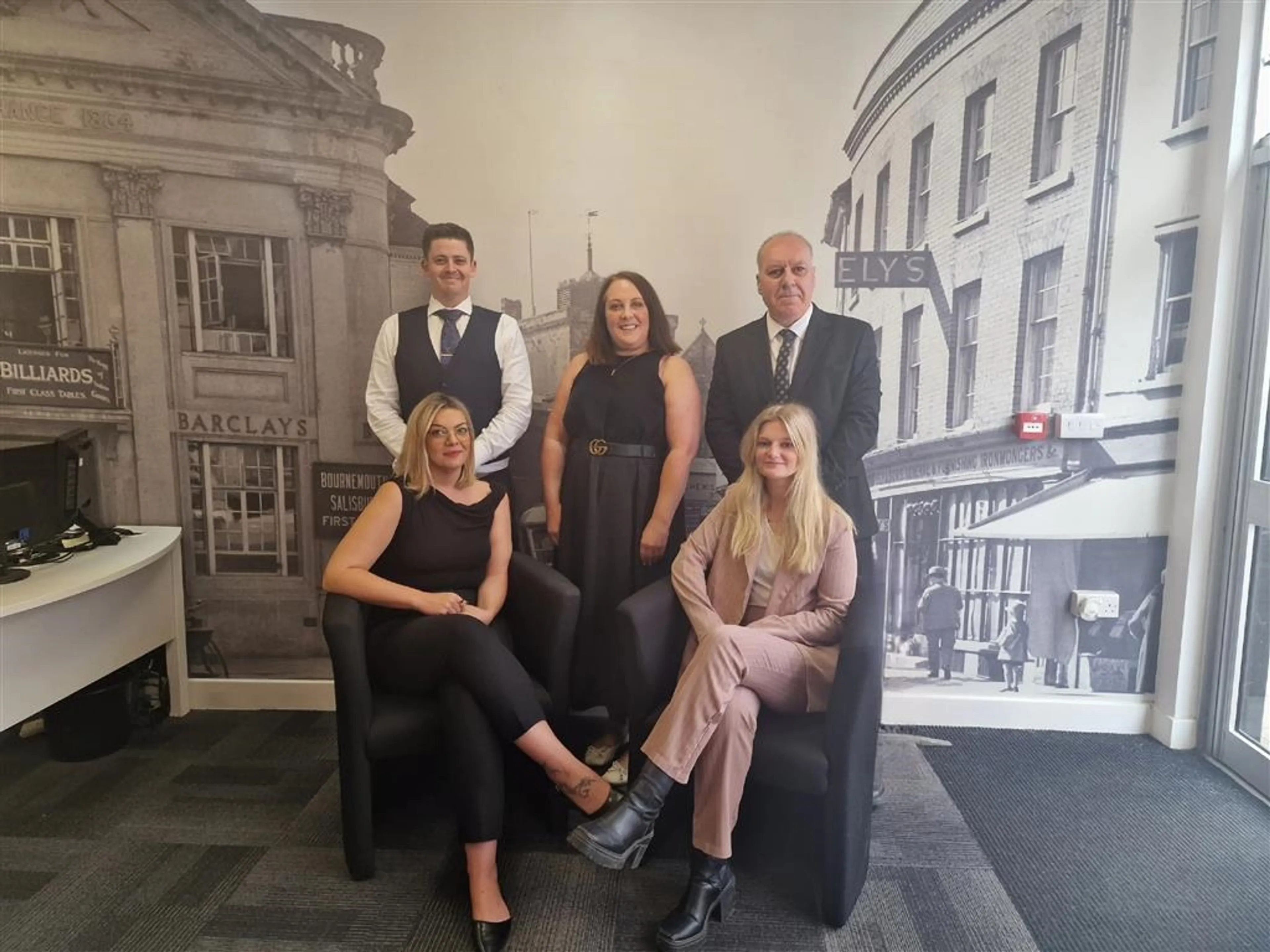Your Connells Romsey Team - 
Back row (left to right) James and John. 
Front row (left to right) Claire and Aytan.