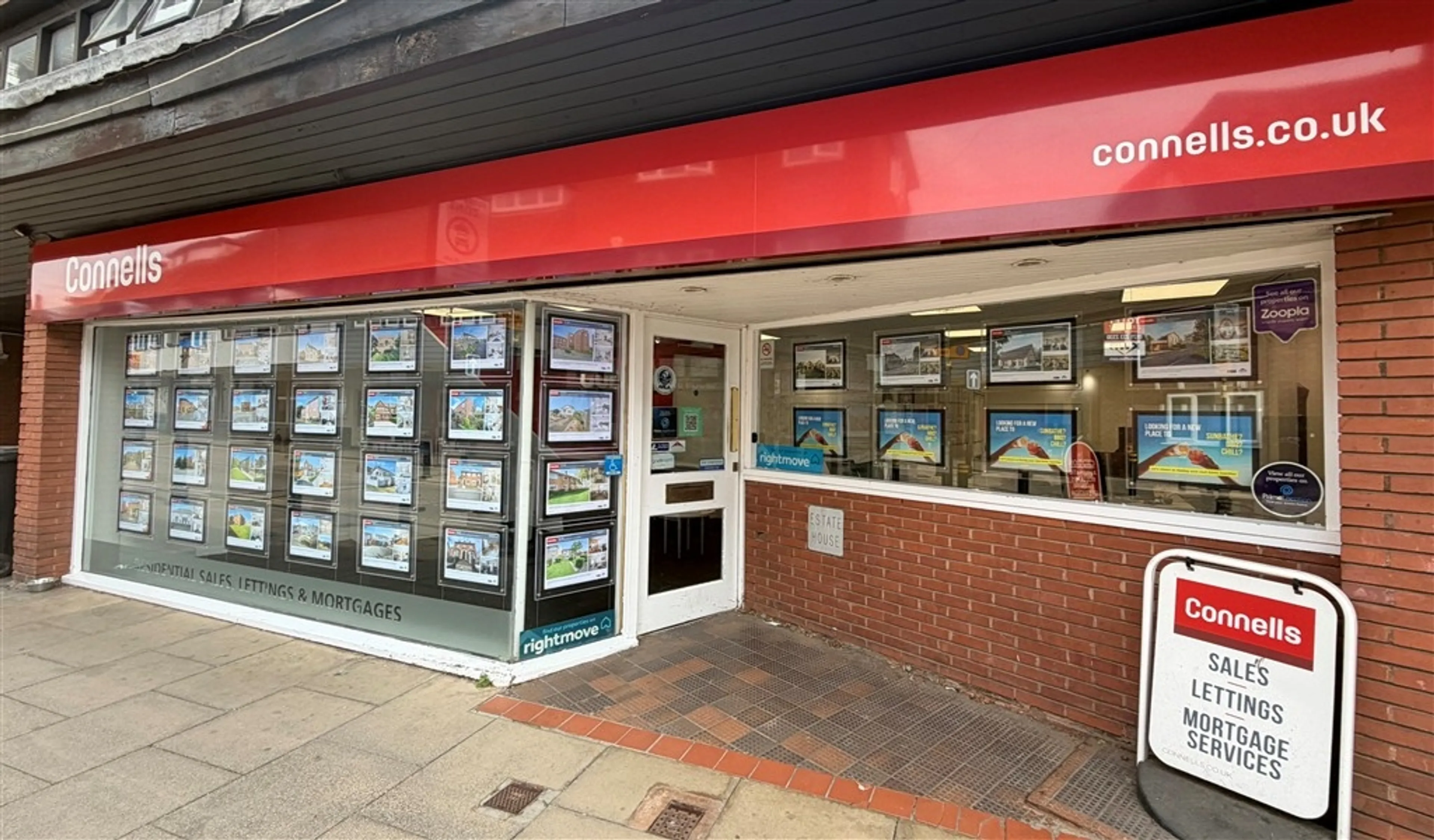 Connells Estate Agents in Stratford Upon Avon is situated in a prime location in the town on Meer Street with an eye catching LED window display.