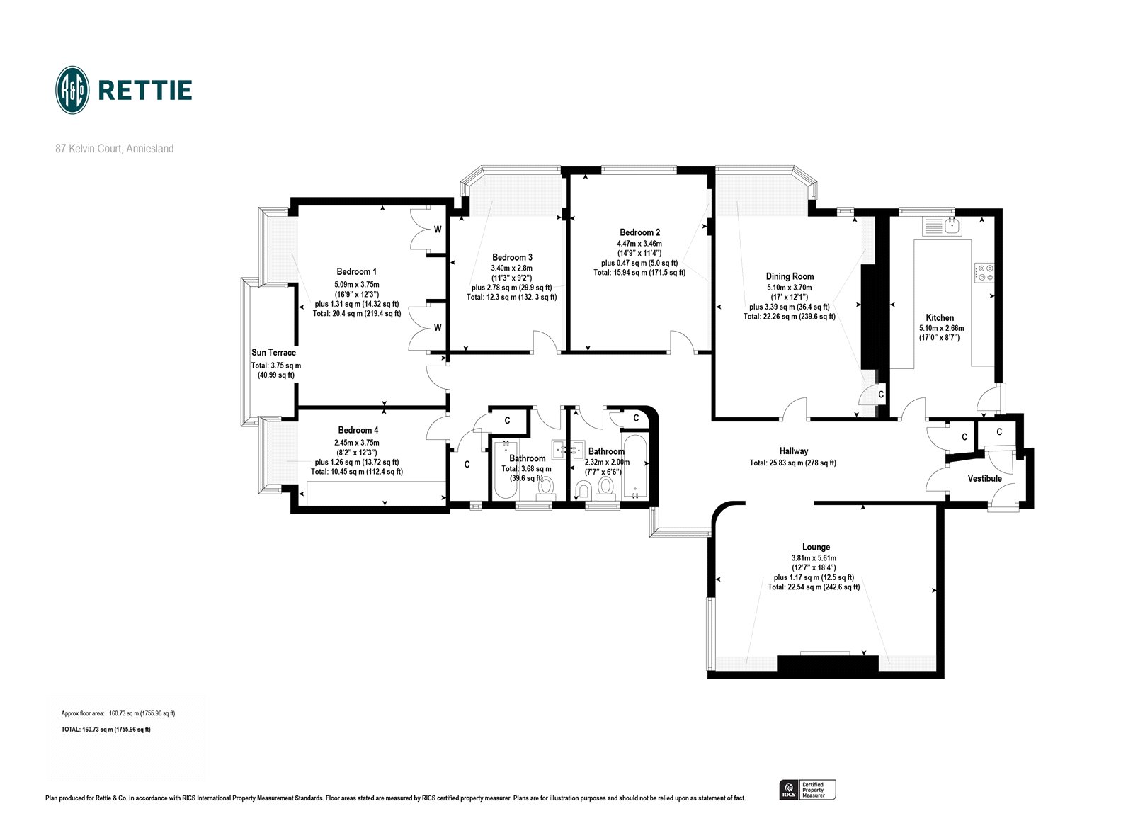 4 bedroom apartment for sale in Kelvin Court, Glasgow, G12. Rettie & Co.