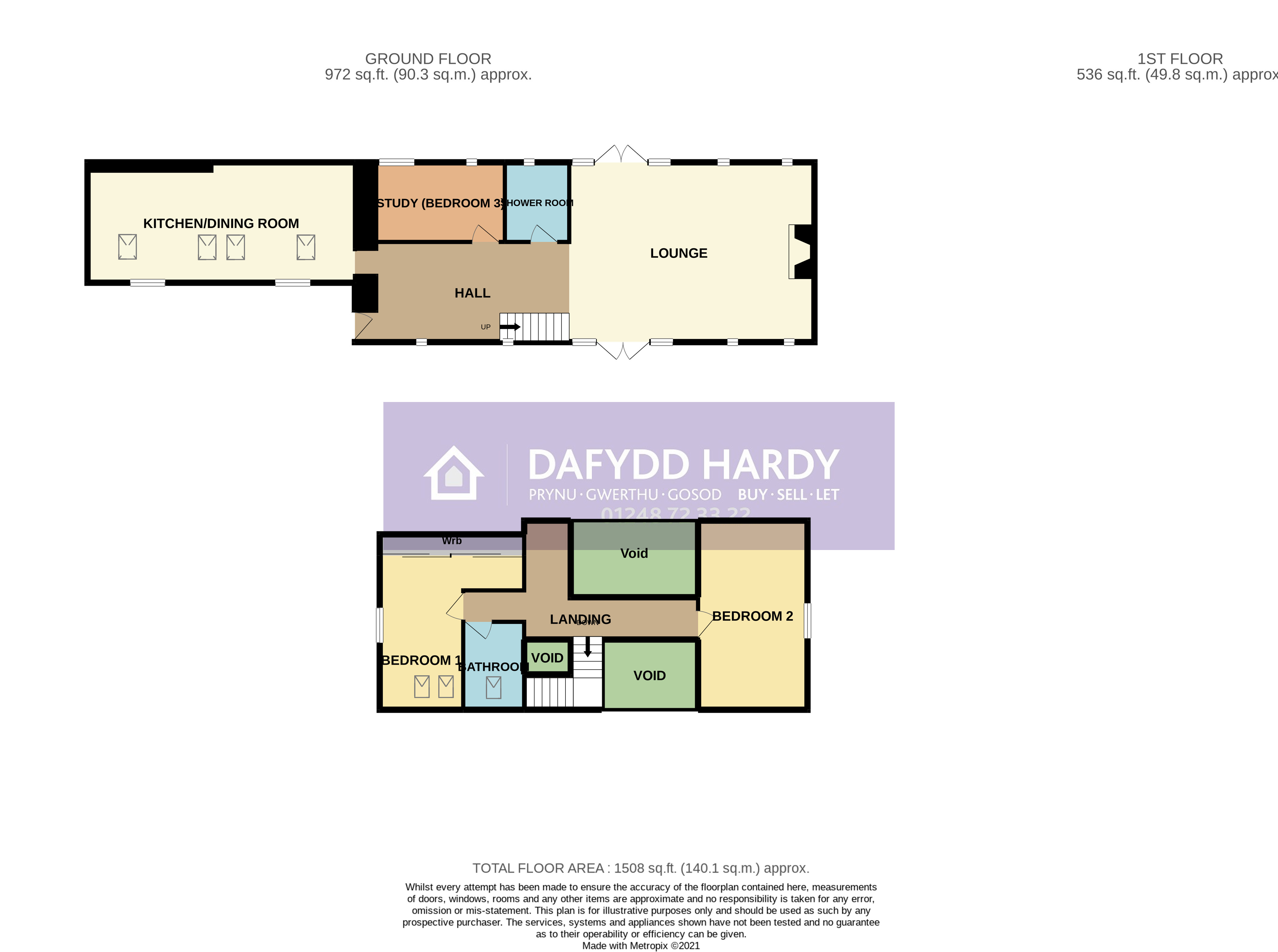 3 bedroom property for sale in Waunfawr, Caernarfon, Gwynedd, LL55 £