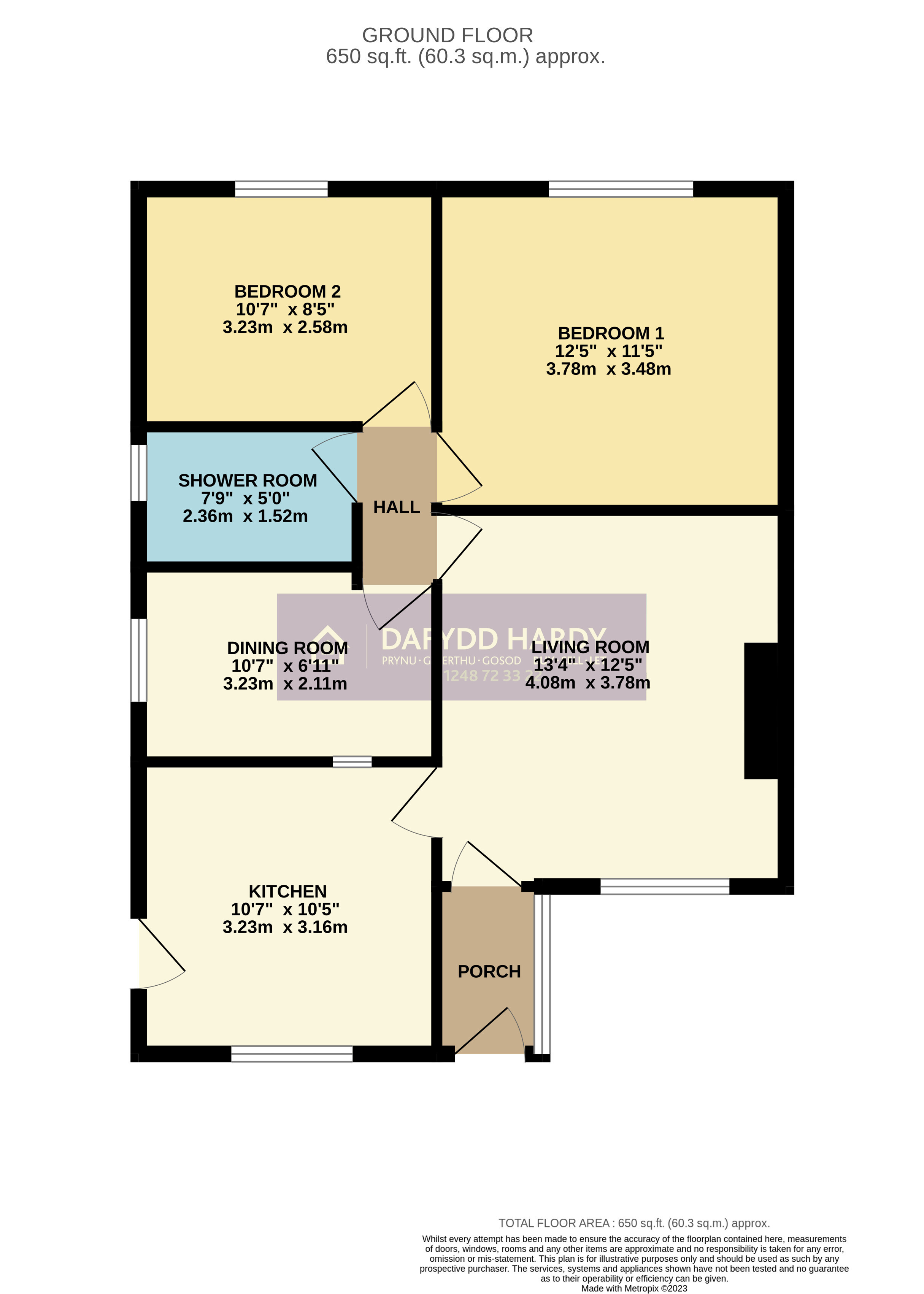 2 bedroom property for sale in Glanffynnon, Llanrug, LL55 £220,000