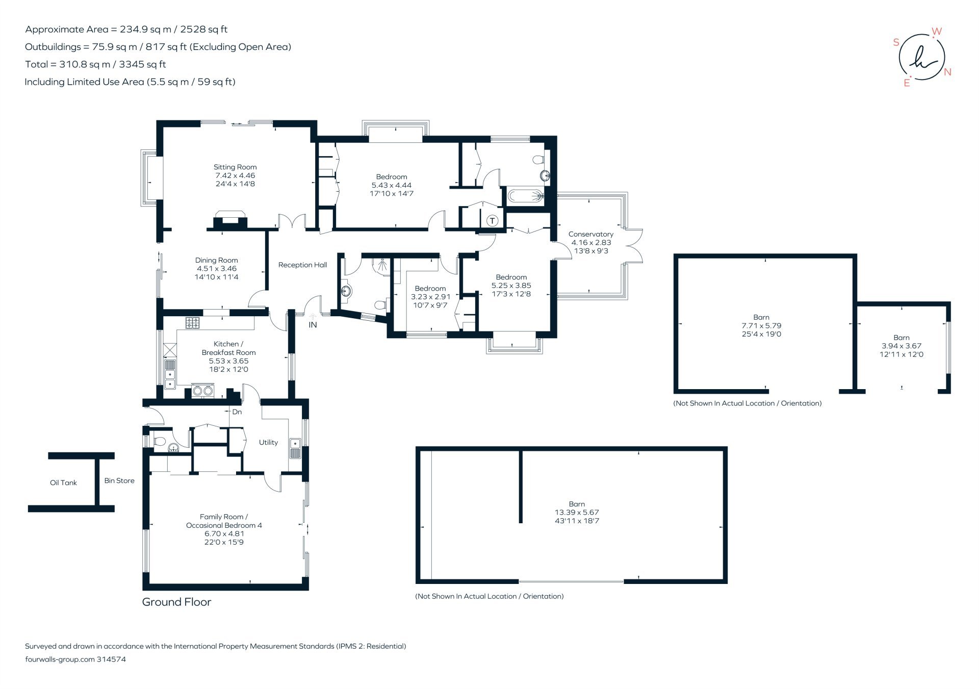 4 bedroom property for sale in Grosvenor Road, Medstead, Alton, GU34