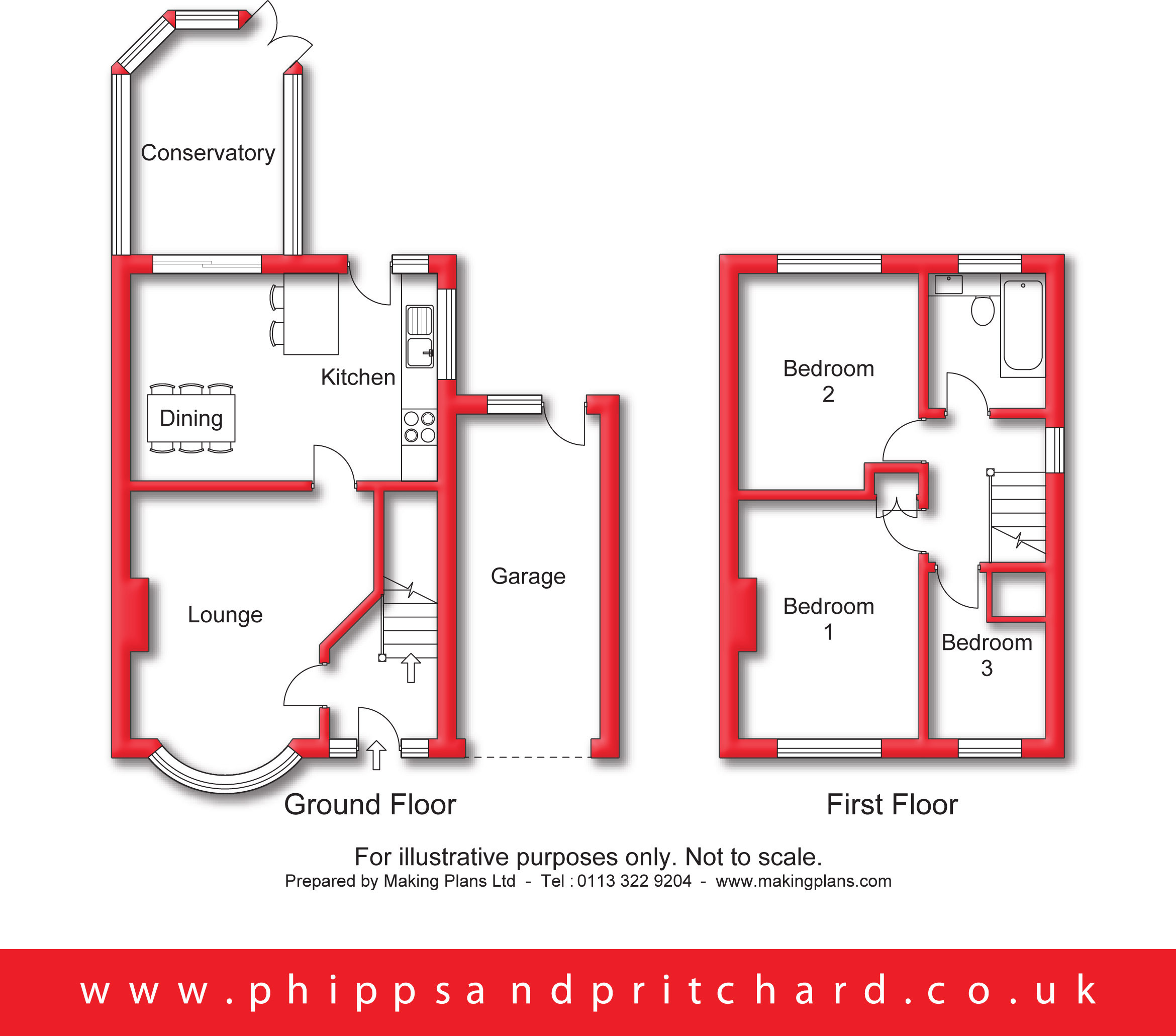 3 bedroom property for sale in Puxton Drive, Kidderminster