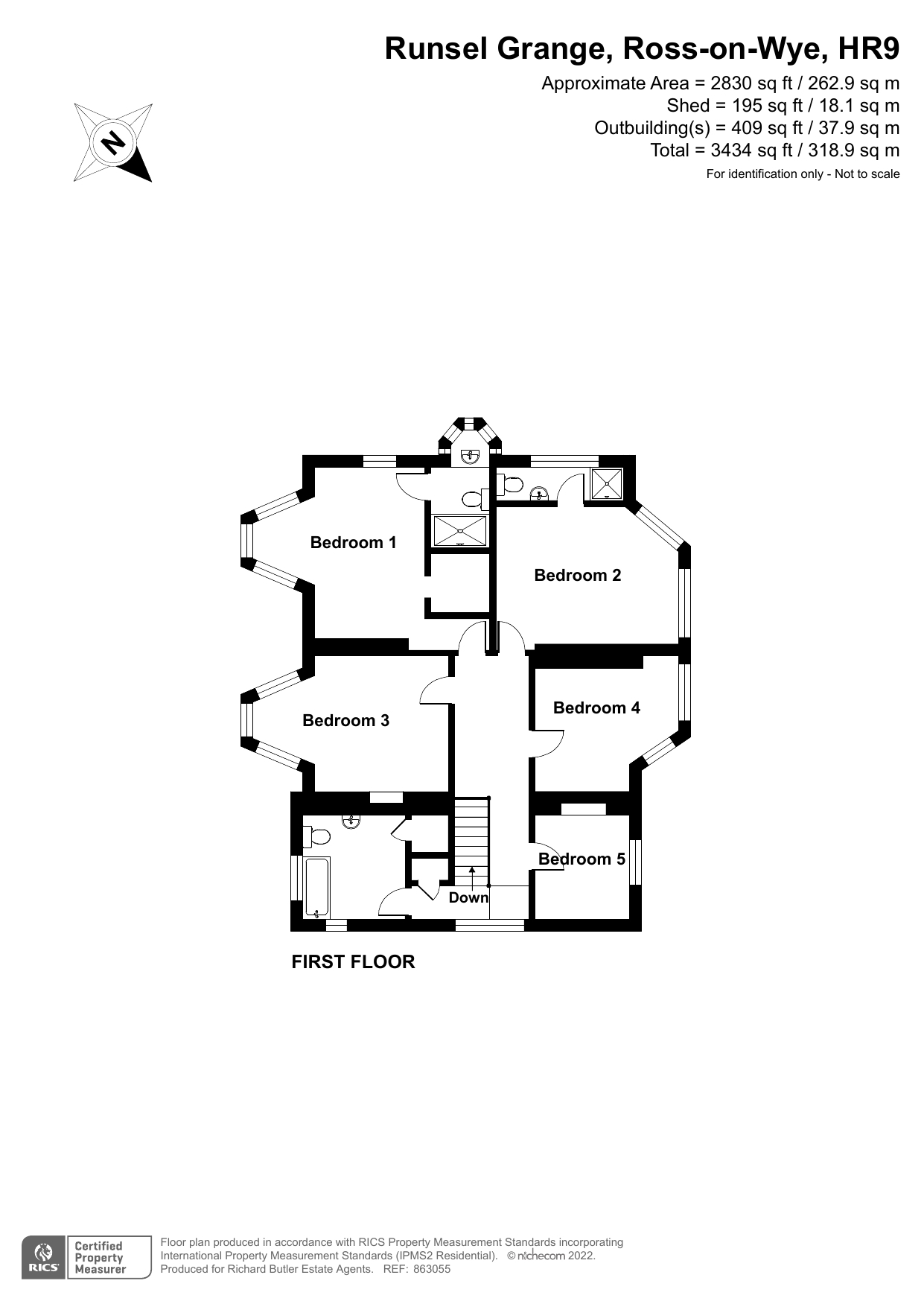 5 bedroom property for sale in Phocle Green, RossOnWye, Herefordshire