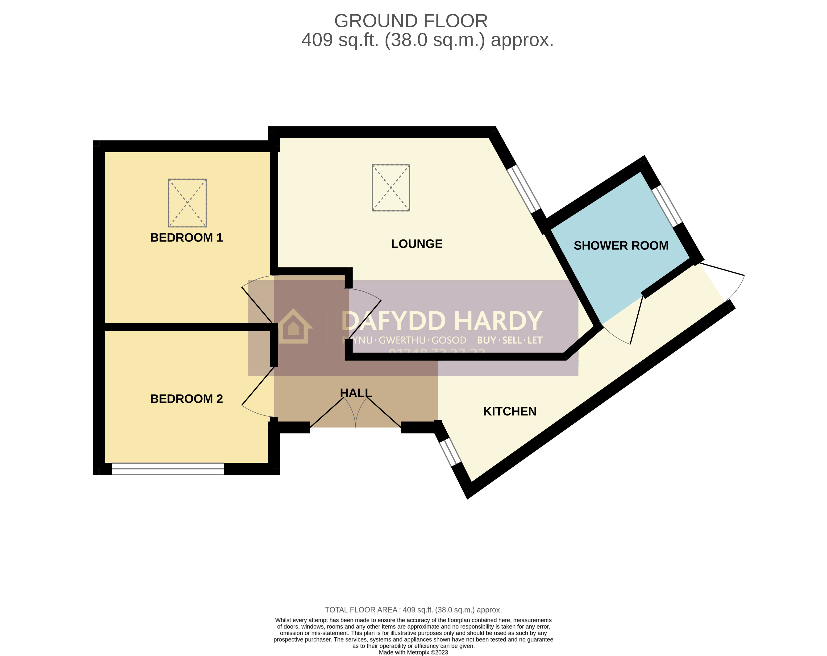 2 bedroom property for sale in Talybont, Bangor, Gwynedd, LL57 Offers in the region of £75,000