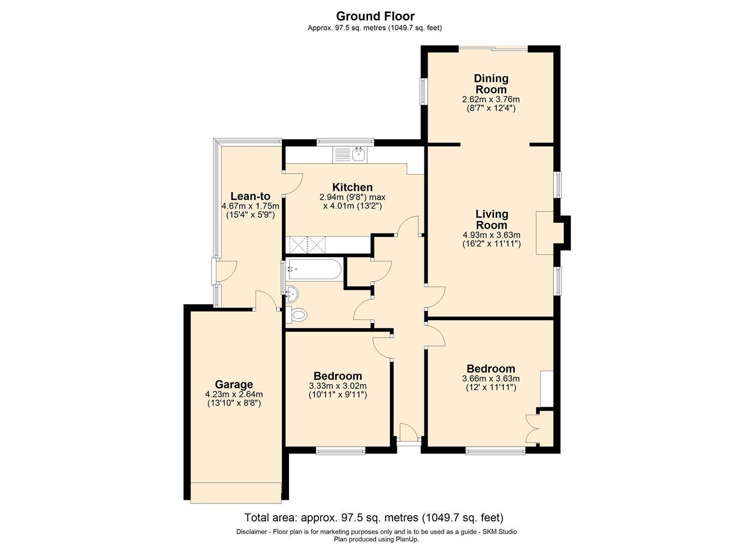 2 bedroom property for sale in Church Lane, Eaton Bray, Bedfordshire