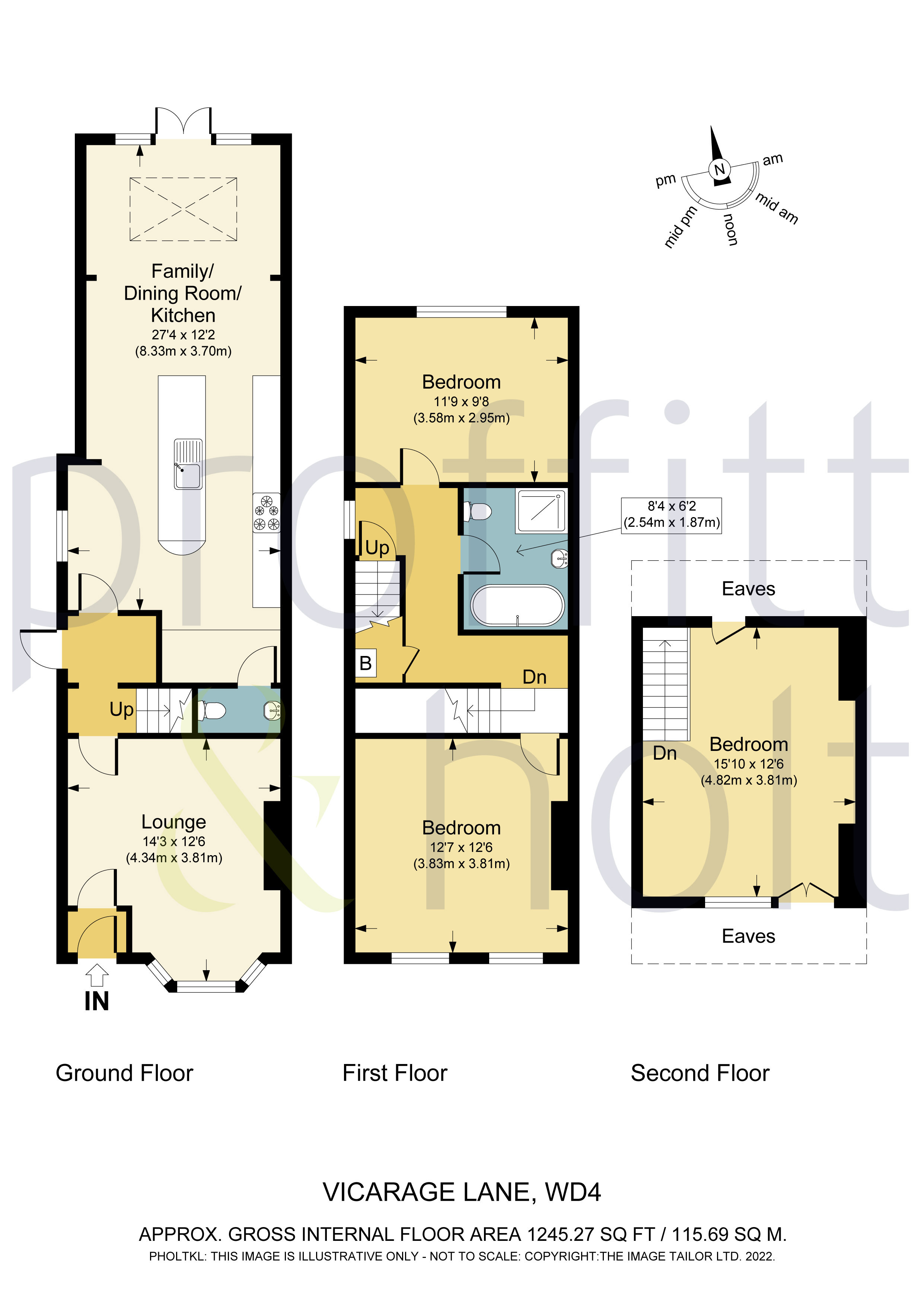 3 bedroom property for sale in Vicarage Lane, Kings Langley, Herts, WD4