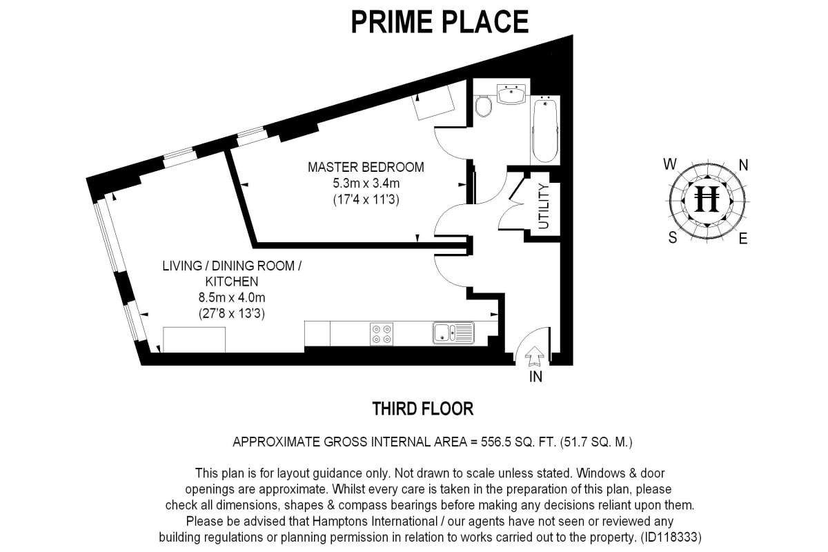 1 bedroom property to let in Bellville House, Greenwich, SE10 £1,800 pcm