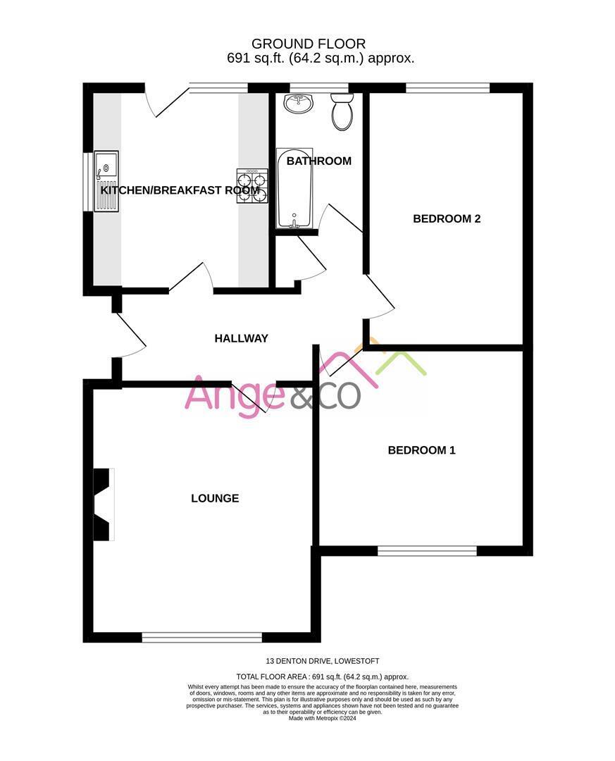 2 bedroom property for sale in Denton Drive, Lowestoft £230,000