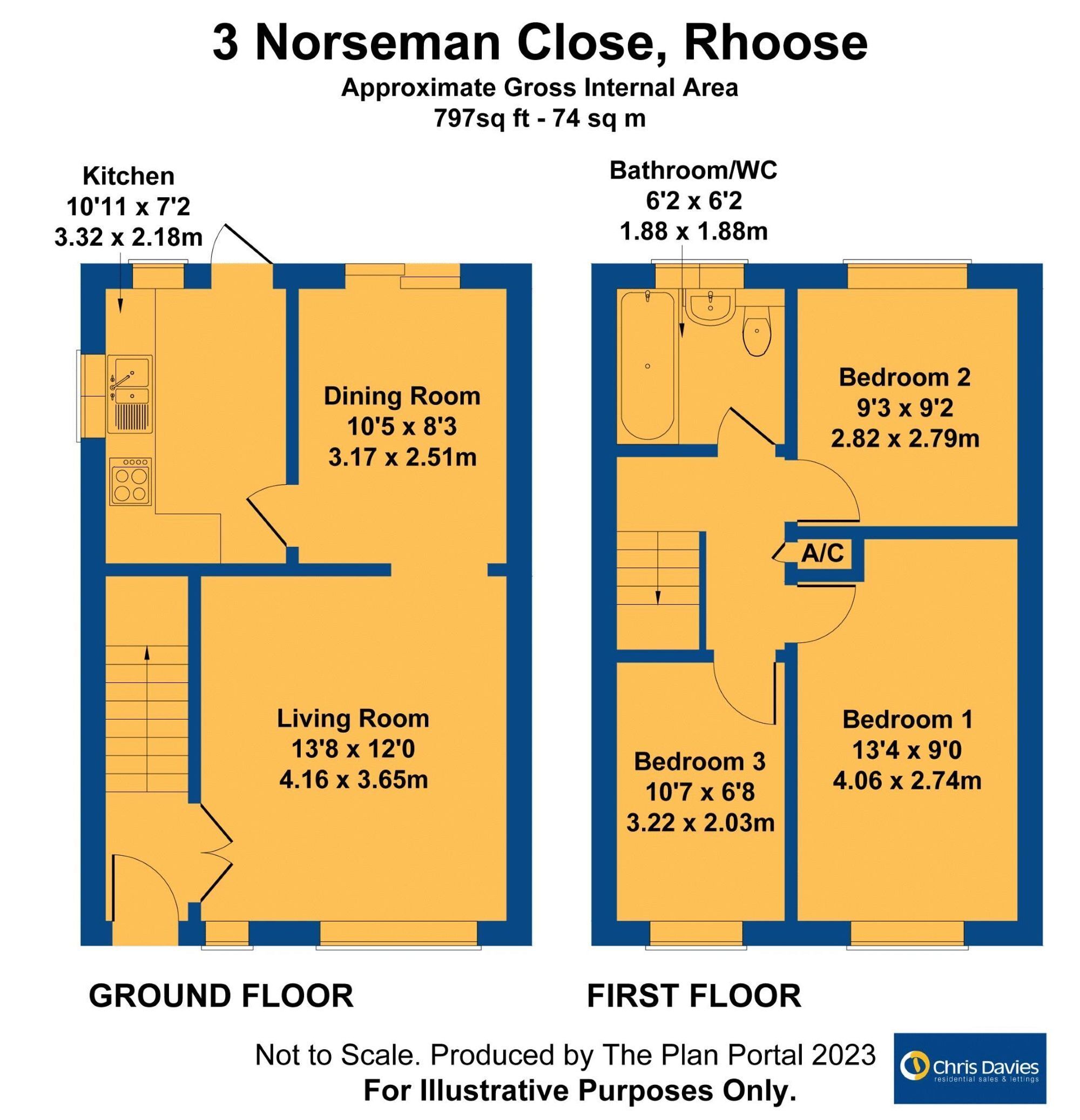 3 bedroom property for sale in Norseman Close, Rhoose, CF62 £269,950