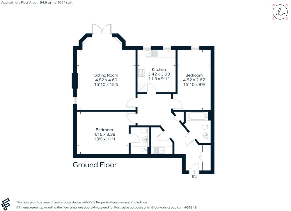 Floorplan for Harestone Valley Road, Caterham, CR3