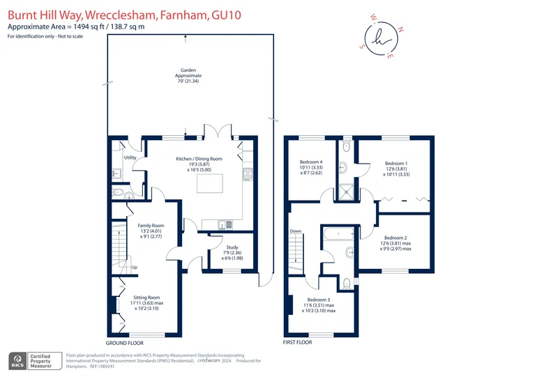 Floorplan 1 for Burnt Hill Way, Farnham, GU10