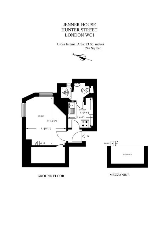 Jenner House, Hunter Street, Bloomsbury, London, WC1N floorplan