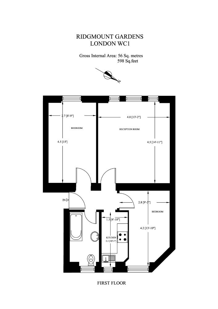 Ridgmount Gardens, Bloomsbury, London, WC1E floorplan