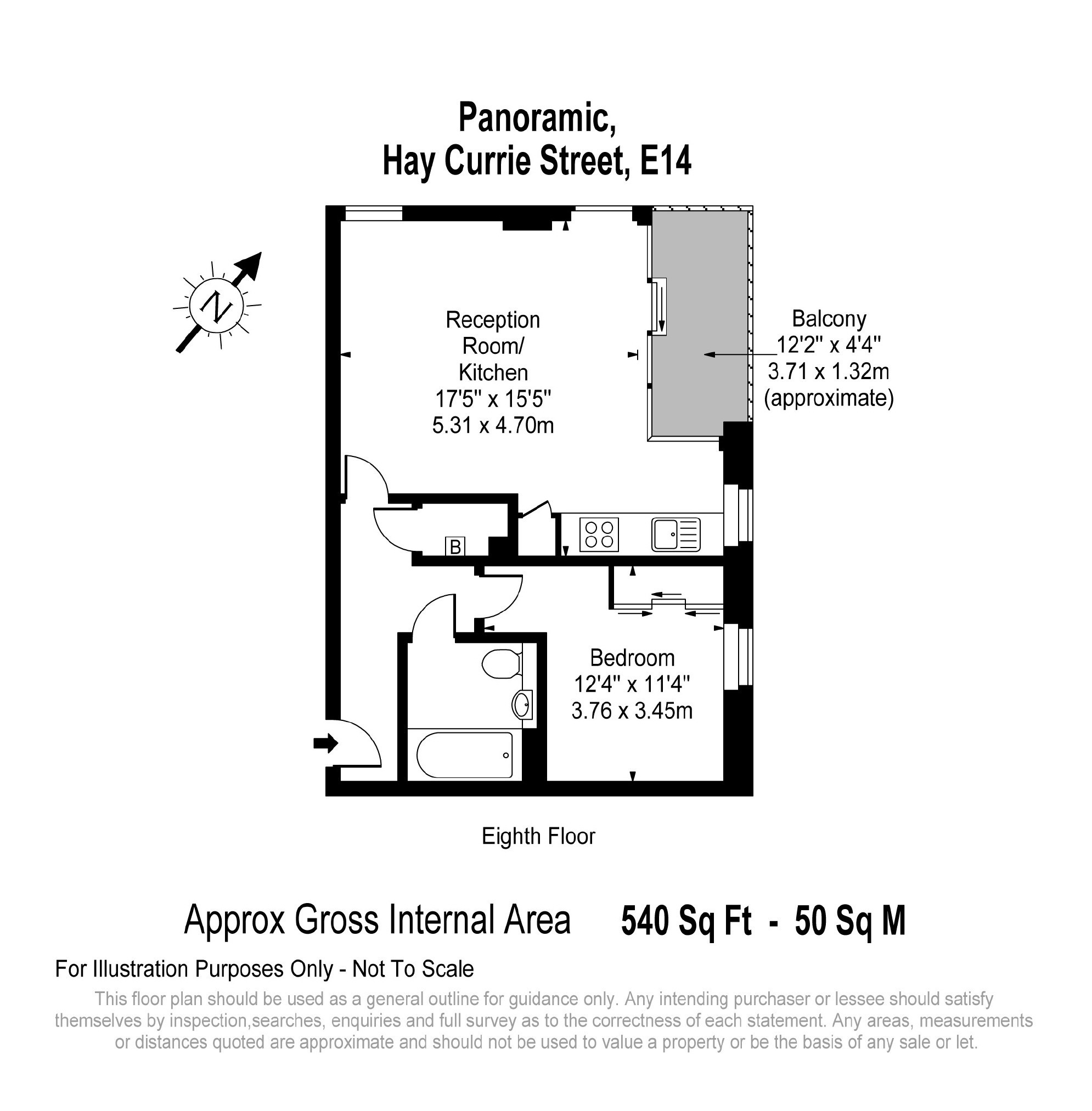 The Panoramic Tower, 6 Hay Currie Street, London, E14 floorplan