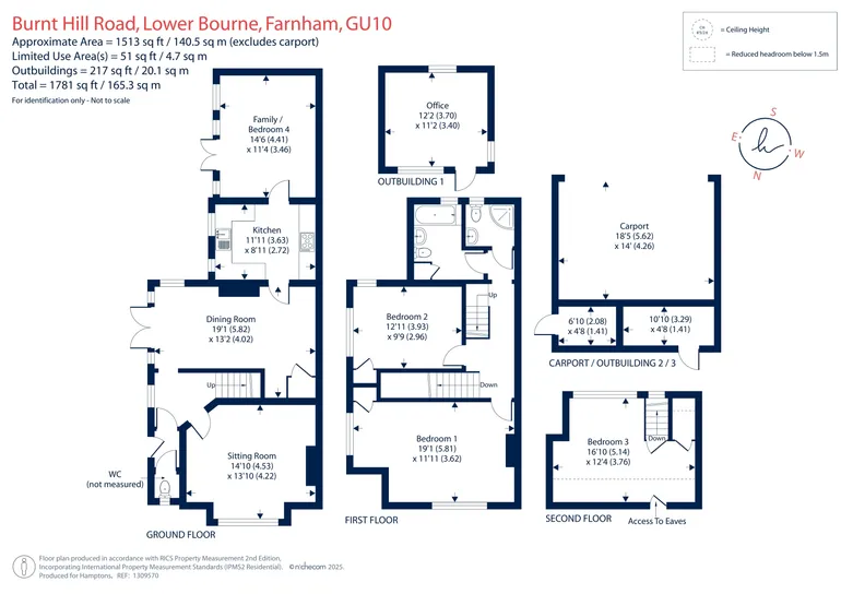 Floorplan 1 for Burnt Hill Road, Lower Bourne, Farnham, GU10