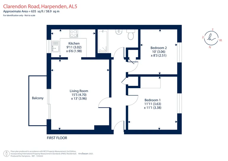 Floorplan 1 for Clarendon Road, Harpenden, AL5