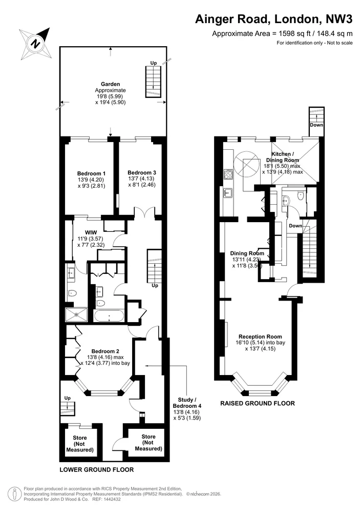 Floorplan for Ainger Road, London, NW3