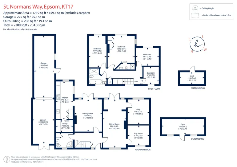 Floorplan 1 for St. Normans Way, Epsom, KT17