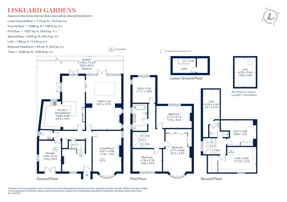 Floorplan for Liskeard Gardens, London, SE3