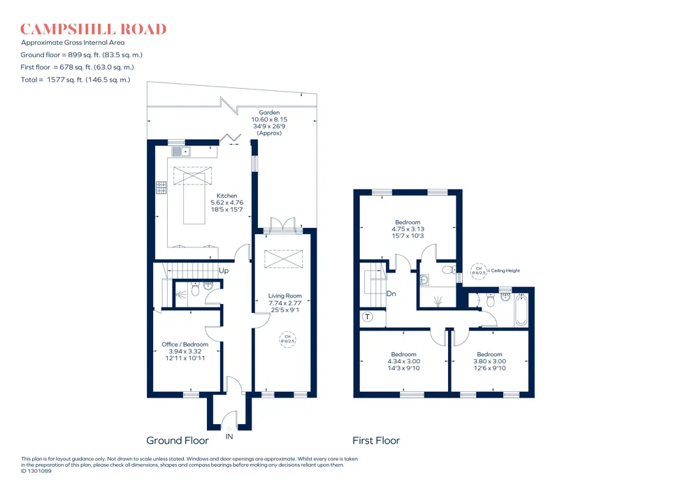 Floorplan for Campshill Road, London, SE13