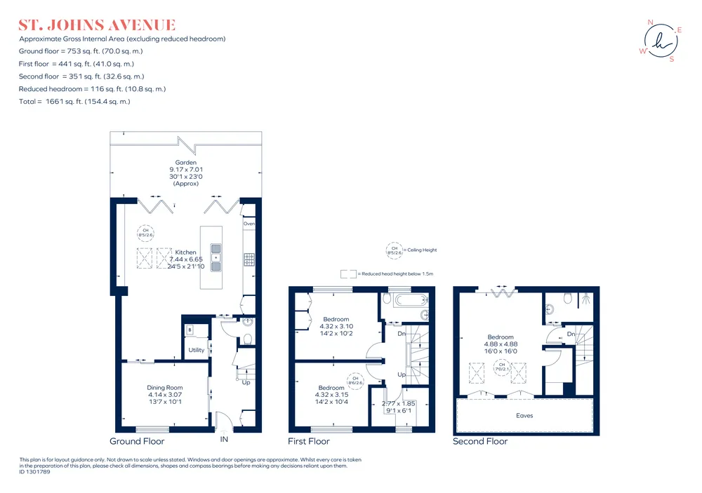 Floorplan for St. John's Avenue, London, SW15
