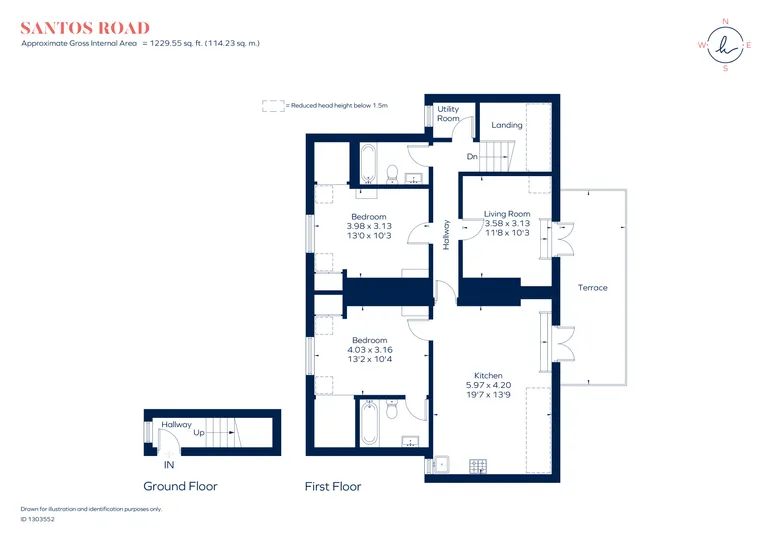 Floorplan 1 for Santos Road, London, SW18