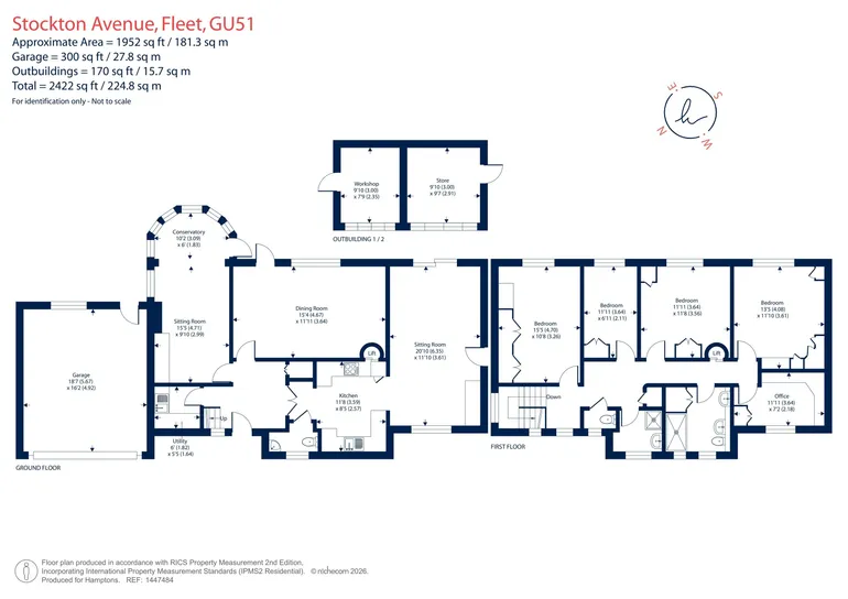 Floorplan 1 for Stockton Avenue, Fleet, GU51