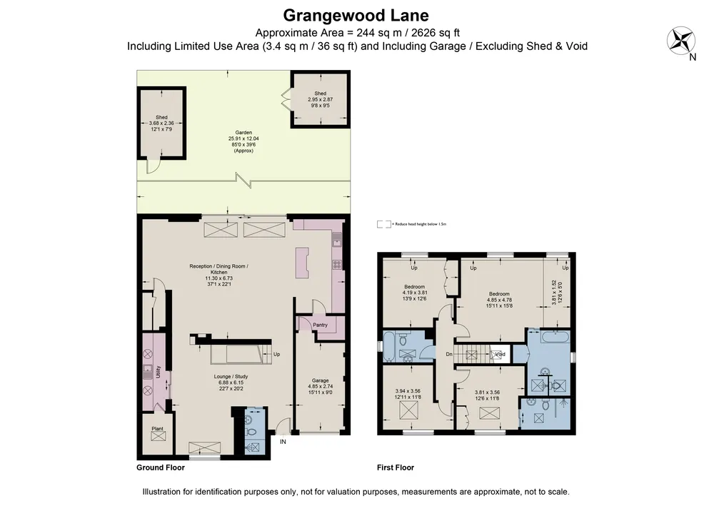 Floorplan for Grangewood Lane, Beckenham, BR3