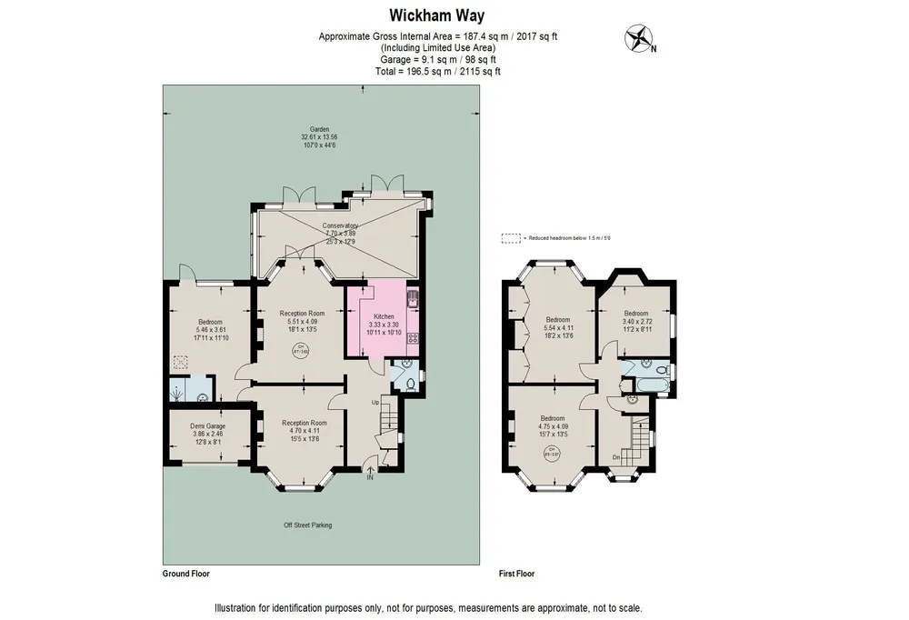 Floorplan for Wickham Way, Beckenham, BR3