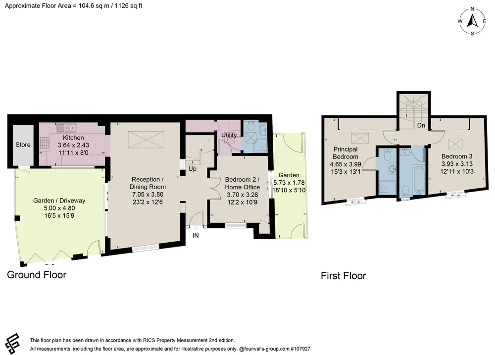 Floorplan for Deburgh Road, London, SW19