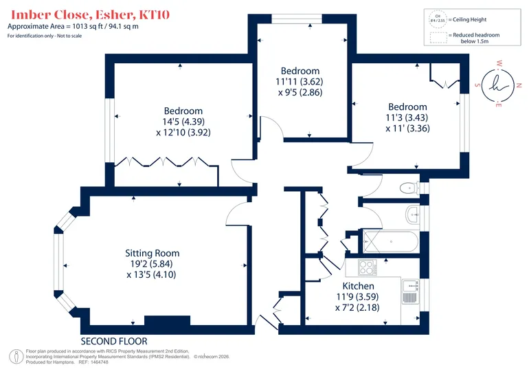 Floorplan 1 for Imber Close, Esher KT10