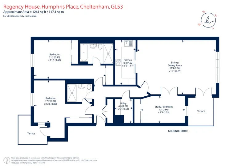 Floorplan 1 for Humphris Place, Cheltenham, GL53