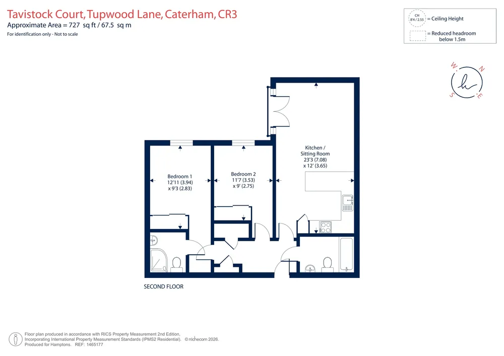 Floorplan for Tupwood Lane, Caterham, CR3