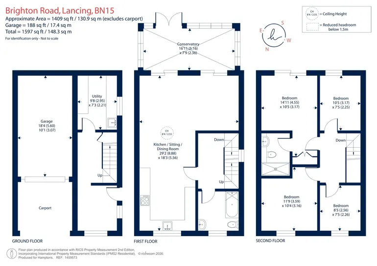 Floorplan 1 for Brighton Road, Lancing, BN15