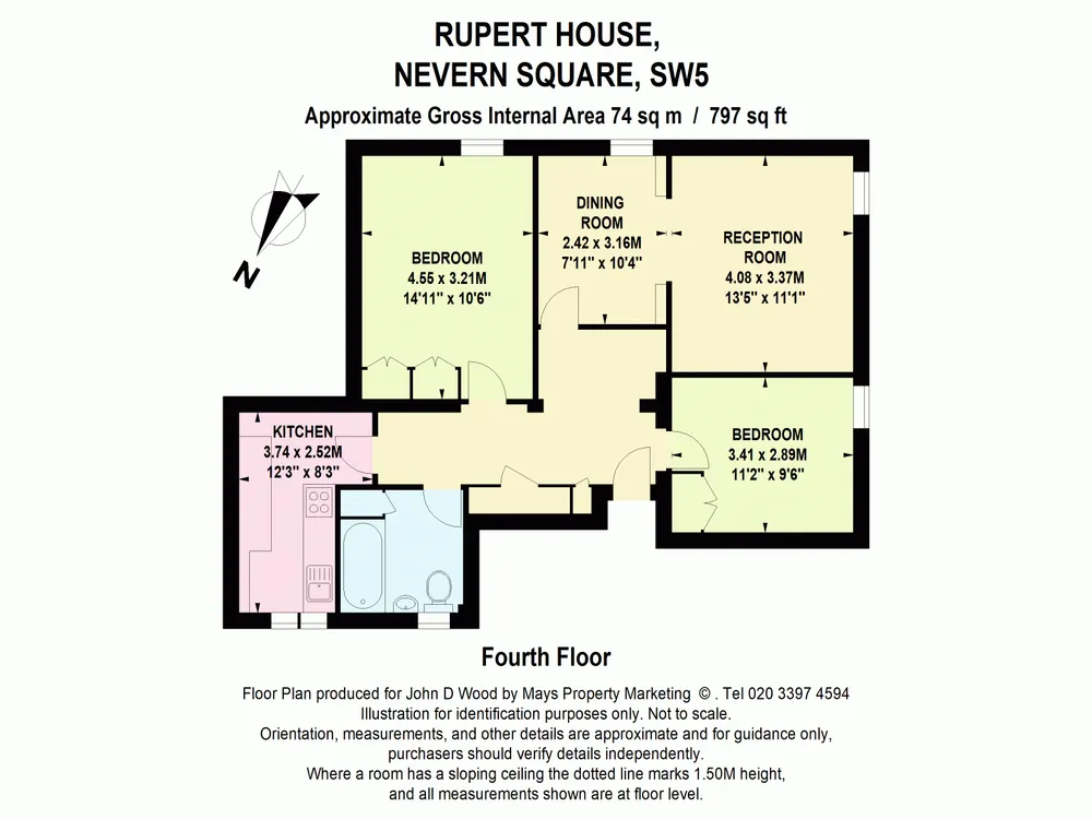 Floorplan for Nevern Square, Earl's Court, SW5