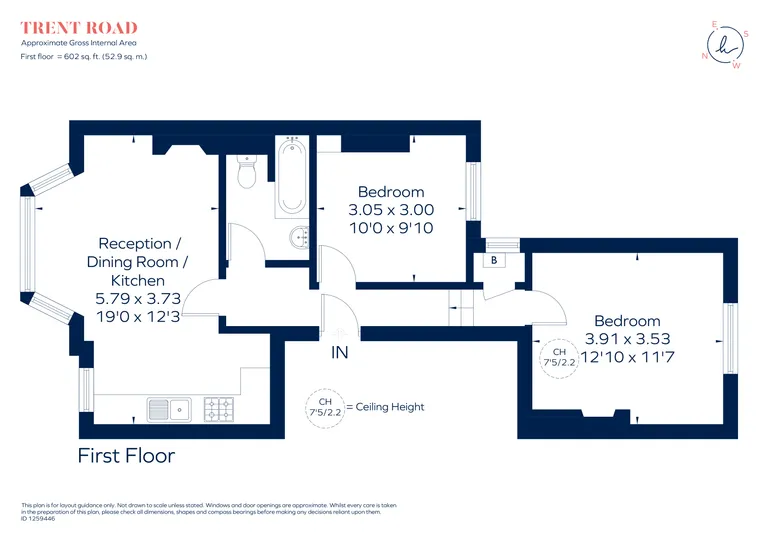 Floorplan 1 for Trent Road London SW2