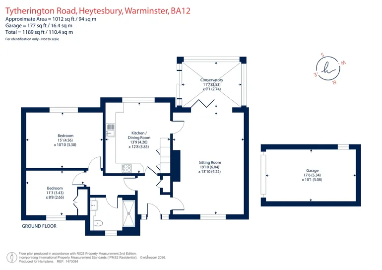 Floorplan 1 for Heytesbury, Warminster, BA12