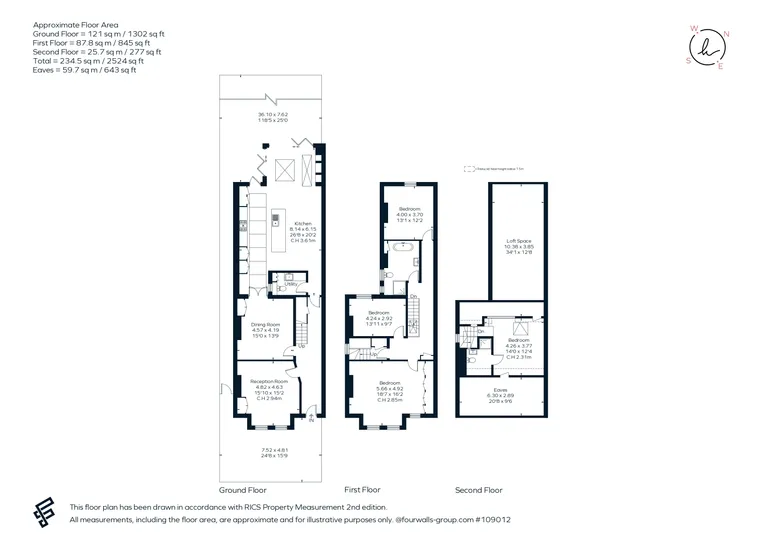 Floorplan 1 for South Croxted Road, London, SE21