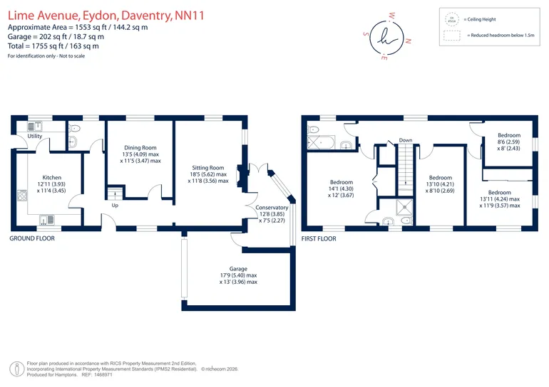 Floorplan 1 for Lime Avenue, Eydon, NN11
