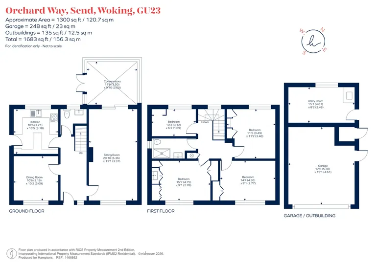 Floorplan 1 for Orchard Way, Send, GU23