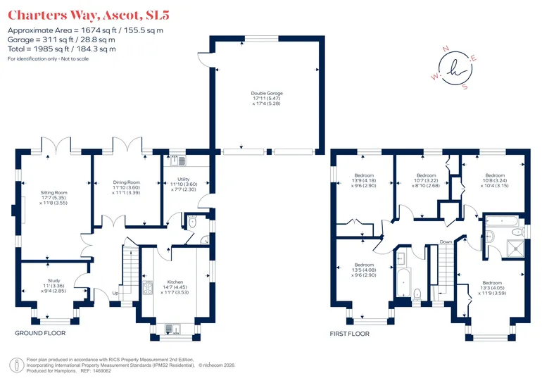 Floorplan 1 for Charters Way, Sunningdale, SL5