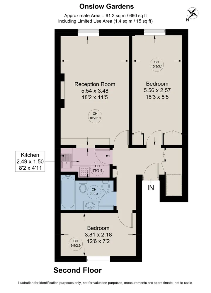 Floorplan for Onslow Gardens, London, SW7