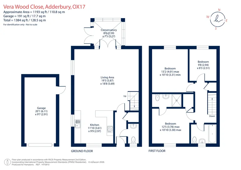 Floorplan 1 for Vera Wood Close, Adderbury, OX17