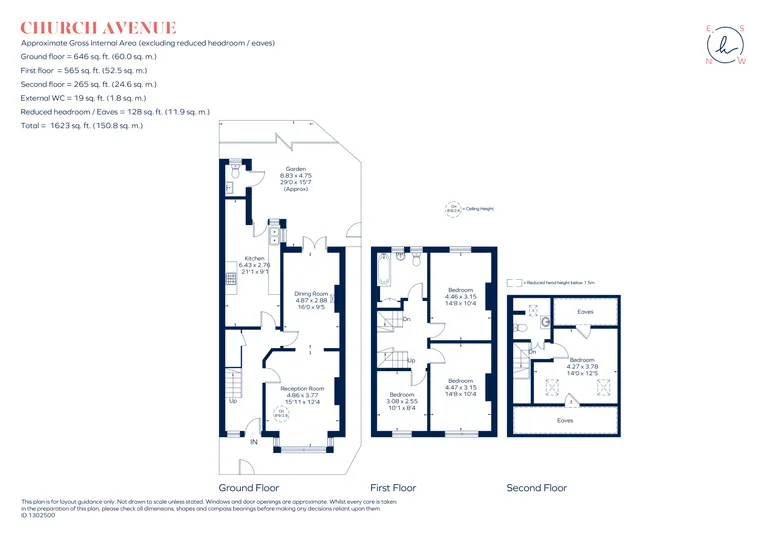 Floorplan 1 for Church Avenue, London, SW14