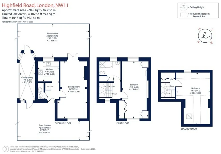 Floorplan 1 for Highfield Road London NW11