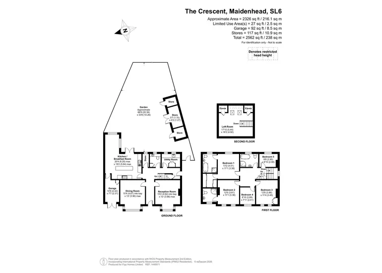 Floorplan 1 for The Crescent, Maidenhead, SL6