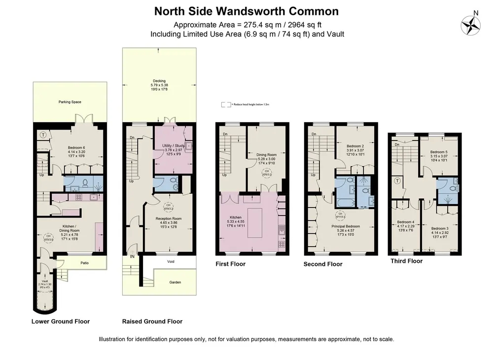 Floorplan for North Side Wandsworth Common, Wandsworth, London, SW18
