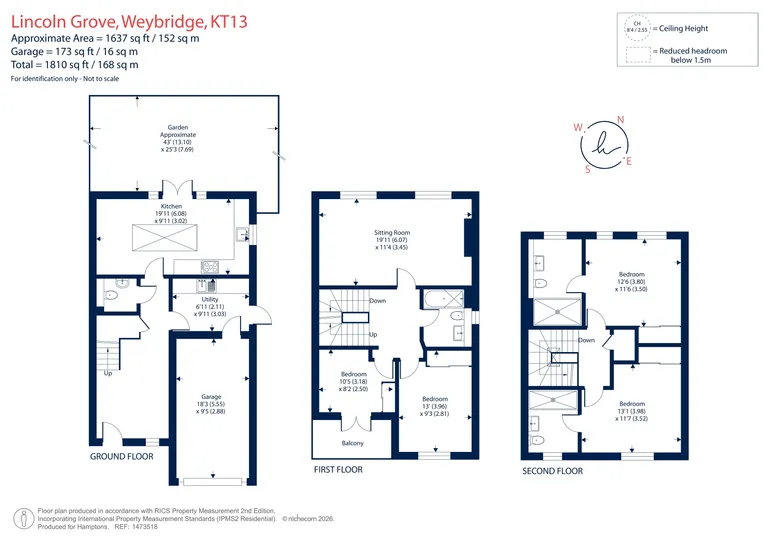 Floorplan 1 for Lincoln Grove, WEYBRIDGE, KT13